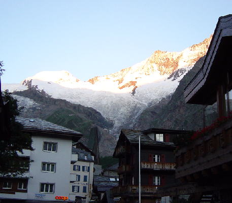 Eary in the morning in Saas-Fee