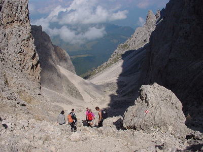 View from Forcella del Sassolungo