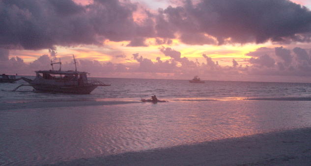 Sunset at White Beach