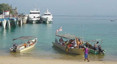 Boats for tour at jetty