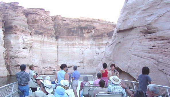 Going through Antelope Canyon