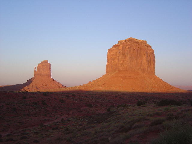 Merrick Butte (right) and East Mitten Butte (left)