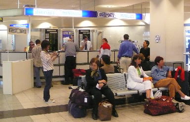 Airport Minubus Counter at the airport