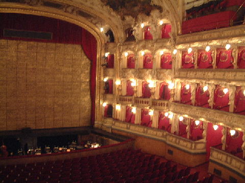 Inside the operahause (stage and box seats)