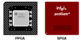 Pentiumのパッケージの違い PPGAと SPGA