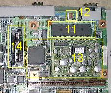 PC-9821Anのマザーボードの電源ユニット下部