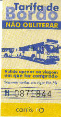 �Х������󥿡����她���Υ���١����ѤΥ����å�(Ticket for buses and Elevador de Santa Justa)