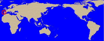 �ݥ�ȥ���ΰ���(The location of Portugal)