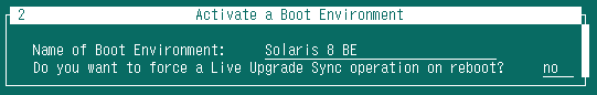 Activate a Boot Environment